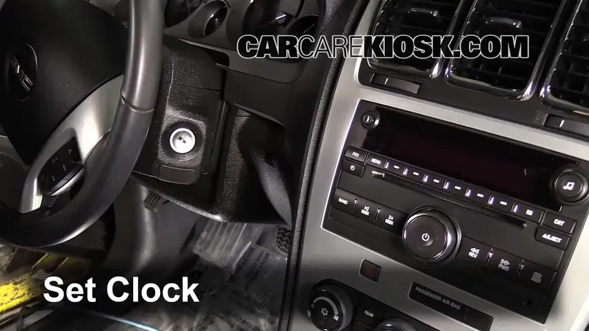 2012 GMC Acadia SLE 3.6L V6 Reloj Fijar hora de reloj